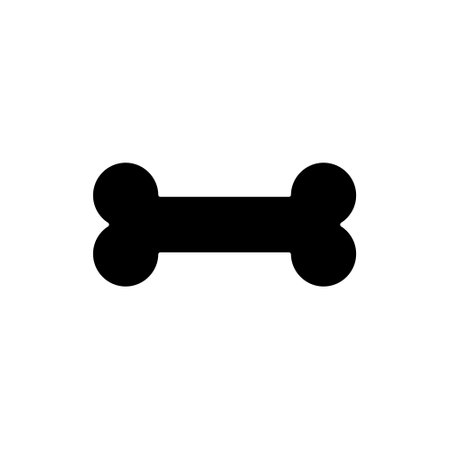 Bone silhouette icon, Vector illustration.のイラスト素材