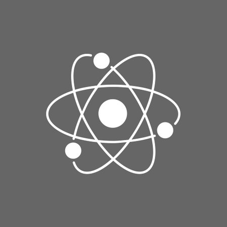 Atom line icon. Vector illustration.のイラスト素材