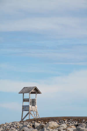 The old lifeguard at Khao Laem Ya, Thailandの写真素材