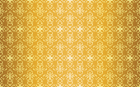 Gold Thai Style Vintage Line Art Seamless Pattern Backgroundのイラスト素材