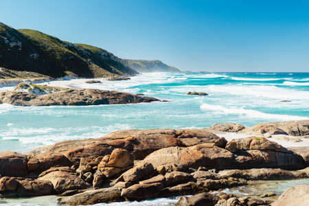 The endless coastline of Southern Australia. Stark Beach, Denmark, Southern Australia.のeditorial素材