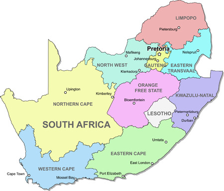 South Africa mapのイラスト素材