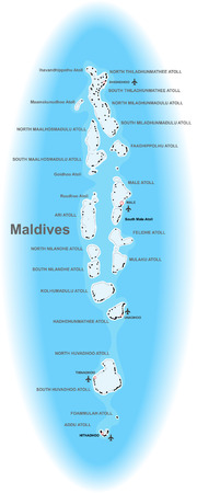 Maldives mapのイラスト素材