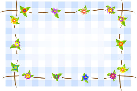 Flower square backgroundのイラスト素材