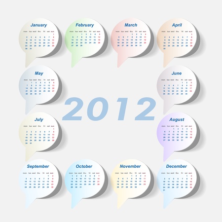 Calendar 2012 yearのイラスト素材