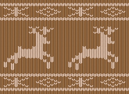 Knitted Christmas seamless backgroundのイラスト素材
