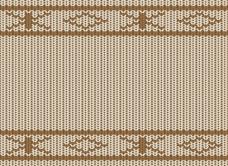 Knitted Christmas seamless backgroundのイラスト素材