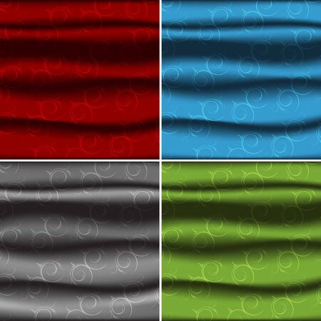Four vector color curtainsのイラスト素材