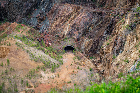 Falu Gruva the Great Pit, a UNESCO World Heritage Site, showcases its extensive Falun copper mining...