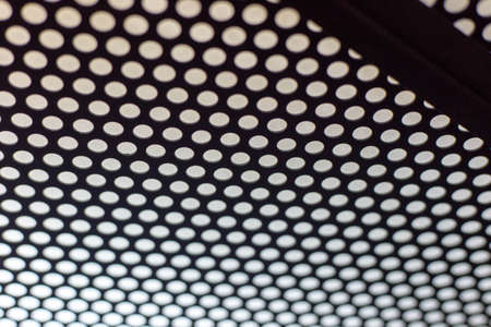 abstract dotted black and white texture in metal materialの写真素材