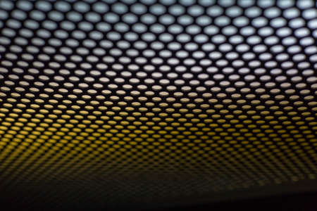 abstract dotted black and white texture in metal materialの写真素材