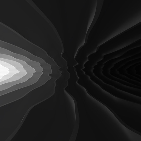 Light at the end of wavy abstract tunnelの写真素材