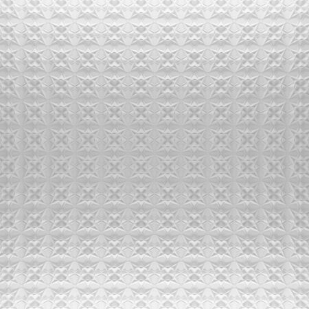 White abstract pattern backdrop. 3d rendering geometric polygons, as tile wall. Interior roomの写真素材