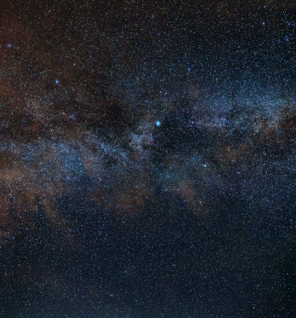 Two colors of the Milky Way - the background of the star sky which is at us over the head.の写真素材