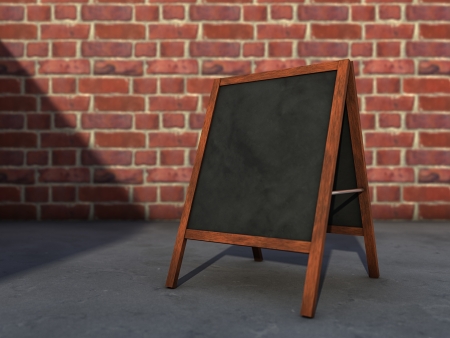 Blackboard menu on the streetの写真素材