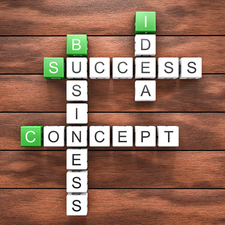 Business crossword tableの写真素材