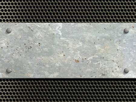 Metal texture with rivets background 3d illustrationの写真素材
