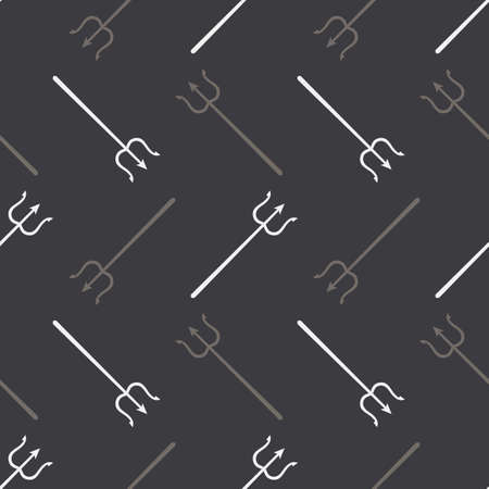 Vector seamless pattern with tridents. Minimalistic mens pattern. Image with weapons. Vector illustrationのイラスト素材