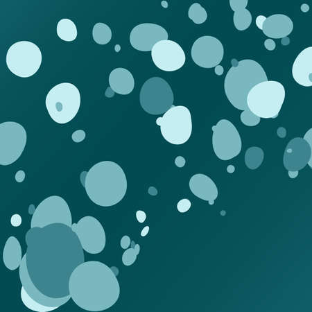 Bubbles in seawater. Chaotic arrangement of circles. Flat design. Abstract background. Vector illustrationのイラスト素材