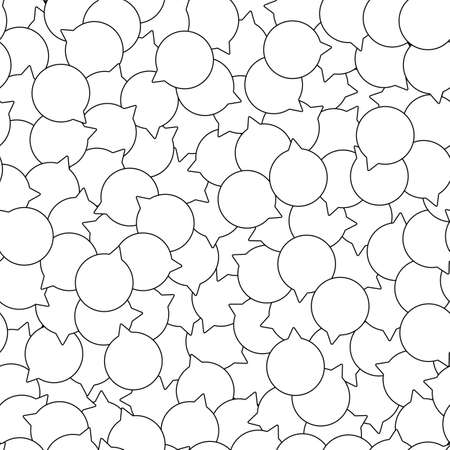 Seamless vector contour pattern of bubbles. Communication, dialogues, social networks. Vector patternのイラスト素材