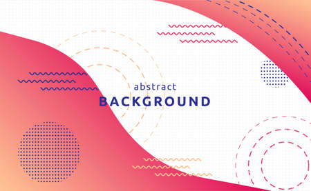 Abstract gradient background with simple geometric shapes. Liquid form design. Vector illustrationのイラスト素材