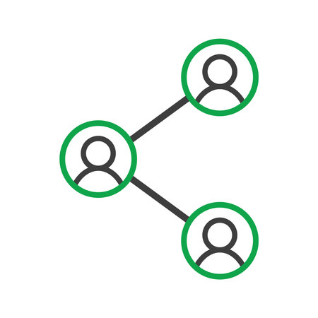 Icon of online meeting, conference. Remote work or study. Business negotiations. Internet Communication between users. Social networks. Outline Icon. Isolated. Vector illustration.のイラスト素材
