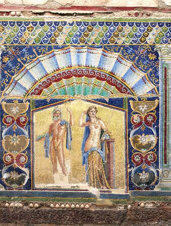 mosaic I Herculaneum Italyのeditorial素材