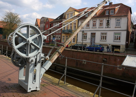 old hanseatic port-V-Stadeの写真素材