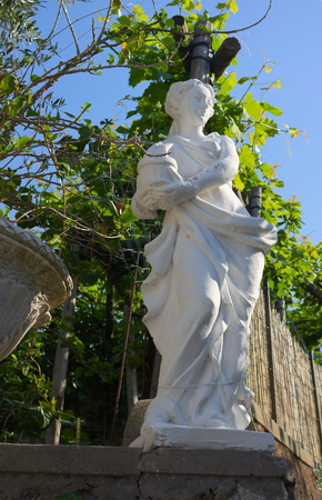 roman sculpture-Capri-Italyの写真素材