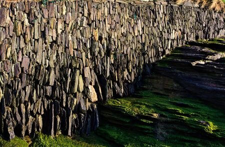 Coastal wall - III - Trebarwith - Cornwallの写真素材