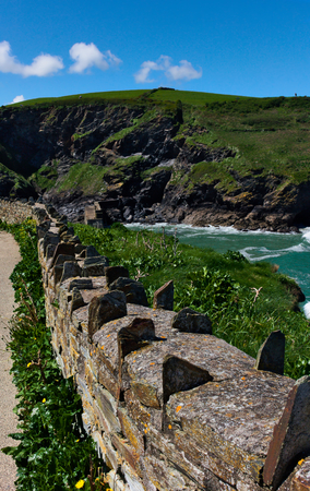 Stone wall at the castle - II - Tintagelのeditorial素材