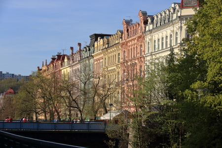 Beautiful Spa Town Karlovy Vary in Bohemia (Czech Republic)のeditorial素材