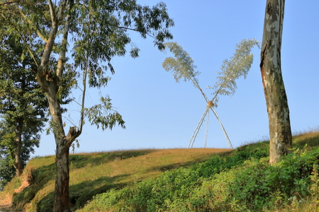 Improvised Dashain swing in Nepal