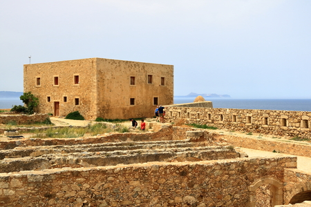 Rethymno, Crete island / Greece - May 28 2019: Charming old town Rethymno in Crete in Greeceのeditorial素材