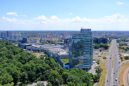 Bratislava, Slovakia, July 18 2019: Top View to blocks of flats in Bratislava,のeditorial素材