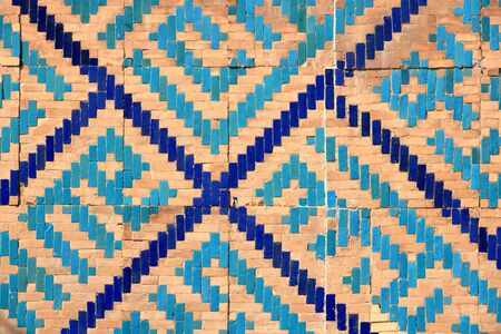Beautiful Islamic patterns in Uzbekistan, Geometric backgroundの写真素材