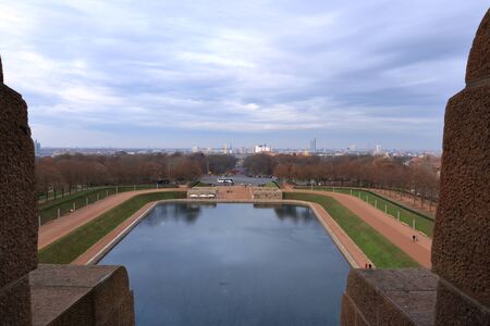 December 06 2019 - LEIPZIG, GERMANY: Panoramic view of from the Battle of nations monumentの写真素材