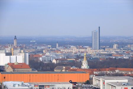 December 06 2019 - LEIPZIG, GERMANY: Panoramic view of from the Battle of nations monumentの写真素材
