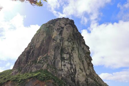 The Area around the Picturesque rock Roque de Agando on the island of La Gomera, Canary Islands,...