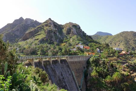 Dam near Vallehermoso on La Gomera Island, Canary Islands, Spain.の写真素材
