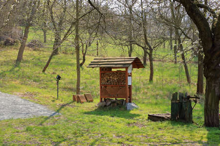 a wild bee and insect shelter hotelのeditorial素材