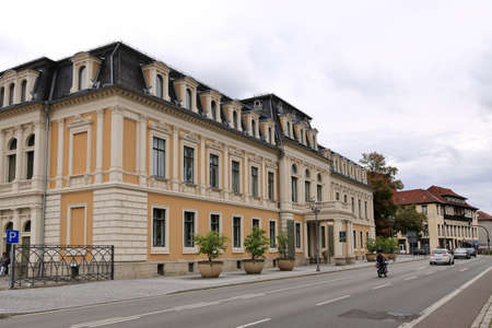 August 06 2019 - Meiningen, Thüringen, Germany: Historic Old Town Architectur