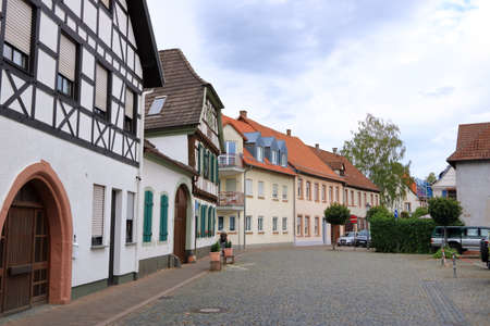 July 10 2020 - Bad Bergzabern, Germany: View in City of Bad Bergzabern in the palatinateのeditorial素材