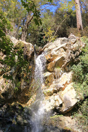 Caledonia waterfall in Troodos Mountains in Cyprusの写真素材