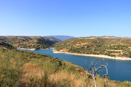 The Kouris reservoir, 15 km from Limassol, Cyprusの写真素材