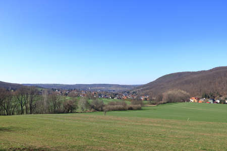 The rural landscape near freital near dresden