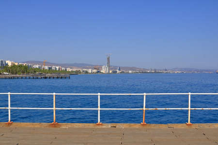Limassol City view from the coast with the architectural modern buildingsの写真素材