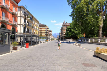 July 10 2021 Avellino, Italy: Building near Cattedrale di Santa Maria Assunta e di San Modestinoのeditorial素材