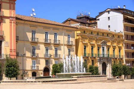 July 10 2021 Avellino, Italy: City View on the Piazza Liberta Placeのeditorial素材