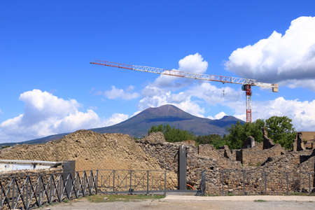July 16 2021 - Pompei, Naples, Italy: The famous antique site of Pompeii, near Naples, Italyのeditorial素材